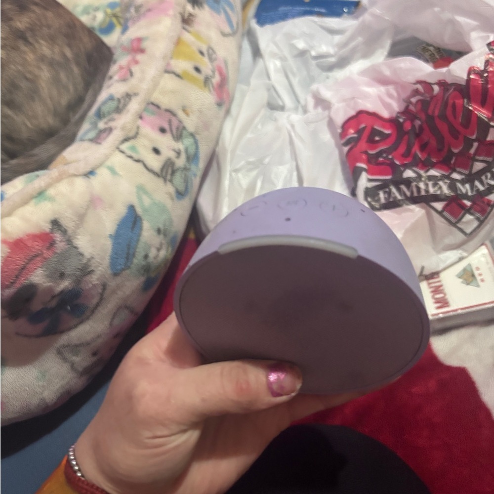 Portable Purple Bluetooth Speaker Alexa dot - Picture 3 of 3
